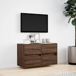 vidaXL Meuble TV mural avec lumières LED chêne marron 80x31x45 cm