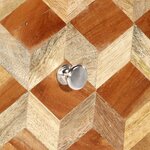 vidaXL Table de chevet Gris 40x30x50 cm Bois de manguier massif