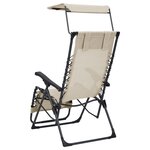 Vidaxl chaise pliable de terrasse textilène crème