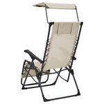 vidaXL Chaise pliable de terrasse Textilène Crème