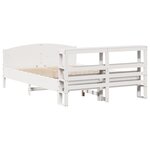 vidaXL Cadre de lit sans matelas blanc 150x200 cm bois de pin massif