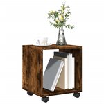 vidaXL Armoire roulante chêne fumé 37x33x42 5 cm bois d'ingénierie