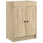 vidaXL Armoire sous évier de salle de bain Chêne Sonoma