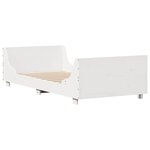 vidaXL Cadre de lit sans matelas blanc 75x190 cm bois de pin massif