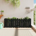 vidaXL Lit surélevé de jardin design de clôture 150x50x50cm pin massif
