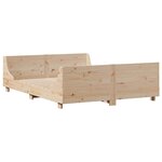vidaXL Lit bibliothèque sans matelas 160x200 cm bois massif