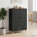 vidaXL Buffet Noir 66 x 34 5 x 95 cm Bois d'ingénierie