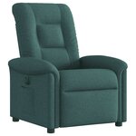 vidaXL Fauteuil inclinable électrique Vert foncé Tissu