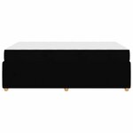 vidaXL Cadre de lit avec matelas Noir 120 x 200 cm tissu