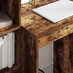 vidaXL Bureau avec tiroir avec étagère avec stockage 2 Pièces Chêne fumé