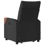 vidaXL Fauteuil inclinable de massage électrique Noir Tissu