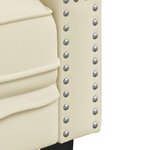 vidaXL Canapé Chesterfield 2 places crème similicuir