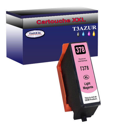 Cartouche Compatible pour Epson T3796 / T3786 (378XL) Light Magenta - T3AZUR