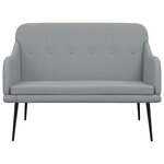 Banc banquette gris clair 110 x 76 x 80 cm tissu 02_0010715