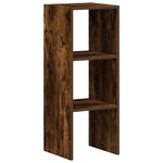 vidaXL Bibliothèque empilable chêne fumé 30x30x80 cm bois d'ingénierie