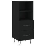 vidaXL Buffet Noir 34 5x34x90 cm Bois d'ingénierie