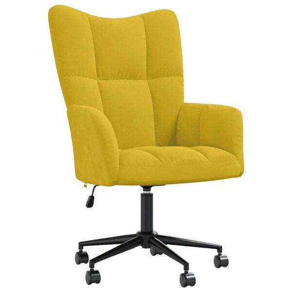vidaXL Chaise de relaxation Jaune moutarde Velours