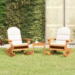 vidaXL Ensemble de salon de jardin Adirondack 3 Pièces bois acacia solide