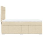 vidaXL Sommier à lattes de lit avec matelas Crème 90x200 cm Tissu