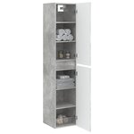 vidaXL Cabinet de Salle de Bain Mural Gris béton 33 x 34 5 x 160 cm