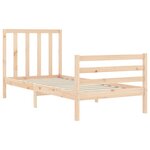 vidaXL Cadre de lit sans matelas bois de pin massif