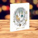 Carte joyeux noël forêt enchantée - draeger paris