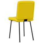vidaXL Chaises à manger lot de 4 jaune velours