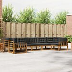 vidaXL Ensemble de canapés d'extérieur 7 Pièces Naturel et Anthracite
