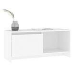 vidaXL Meuble TV Blanc 90x35x40 cm Aggloméré