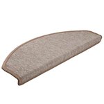 vidaXL Tapis d'escalier 30 Pièces marron clair 65x24x4 cm