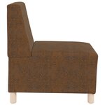 vidaXL Fauteuil avec oreiller 3 Pièces Marron 55 cm Cuir suédé faux