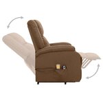 vidaXL Fauteuil de massage Marron Tissu