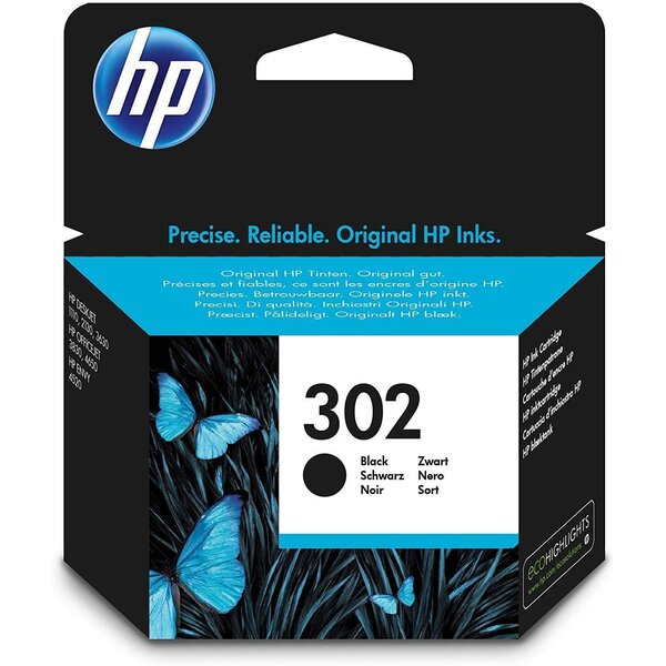 Cartouche d'encre noir n°302 f6u66a hp
