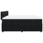 vidaXL Sommier à lattes de lit avec matelas Noir 180x200 cm Velours