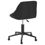 vidaXL Chaise pivotante de salle à manger Noir Velours