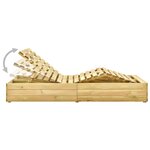 vidaXL Chaise longue double avec coussins Bois de pin imprégné