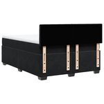 vidaXL Sommier à lattes de lit et matelas Noir 160x200 cm Velours
