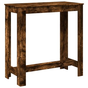 vidaXL Table de bar chêne fumé 102x50x103 5 cm bois d'ingénierie