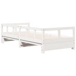 vidaXL Lit de jour sans matelas blanc 90x200 cm bois de pin massif