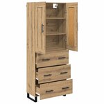 vidaXL Haut Armoire avec tiroir Chêne artisanal 69 5 x 34 x 180 cm