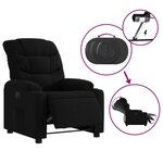 vidaXL Fauteuil inclinable électrique Noir Tissu