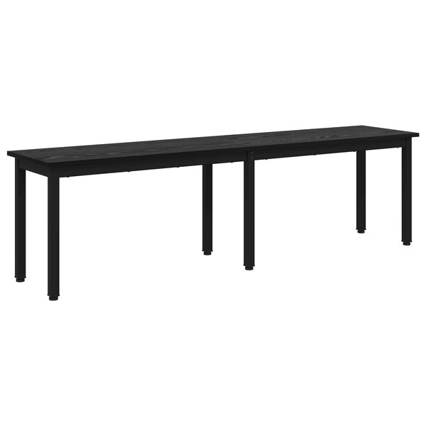 vidaXL banc Chêne noir 160 x 35 x 45 cm Bois d'ingénierie
