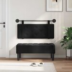 vidaXL Tête de lit suspendue Noir Velours