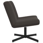 vidaXL Chaise Accent Gris Foncé Tissu avec Base en Métal Moyenne