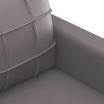 vidaXL Canapé à 2 places Gris 120 cm Similicuir