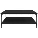 vidaXL Table basse Chêne noir 100 x 100 x 40 cm Bois d'ingénierie
