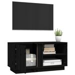 vidaXL Meuble TV Noir 80x35x40 5 cm Bois de pin massif