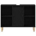 vidaXL Meuble sous-évier Chêne noir 80x33x60 cm Bois d'ingénierie