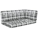 Salon de jardin meuble d'extérieur ensemble de mobilier palette 6 pièces avec coussins bois de pin imprégné 02_0018483