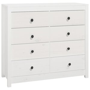 vidaXL Armoire latérale Blanc 100x40x90 cm Bois de pin massif